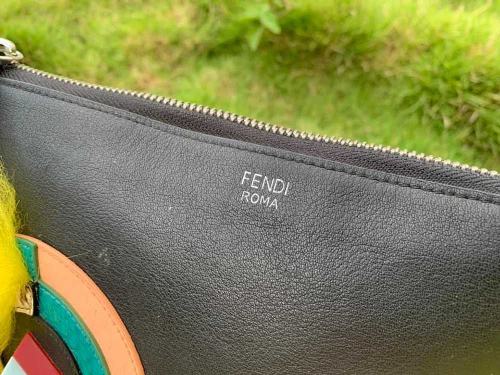 Authentic Fendi Monster Leather Clutch Bag - image 12