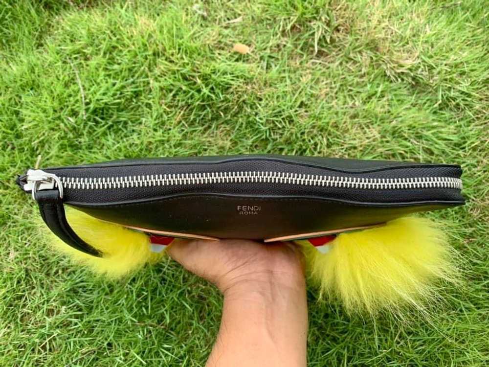Authentic Fendi Monster Leather Clutch Bag - image 4