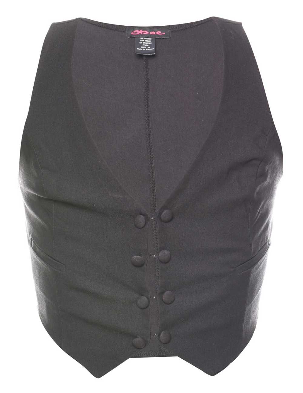 Black 1990s Waistcoat - S - image 1