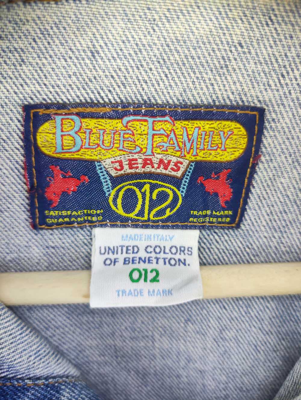 Vintage United Colours Of Benetton 012 Denim Jack… - image 5