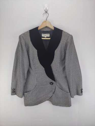 Vintage Hanae Mori Houndstooth Jacket Single Breas