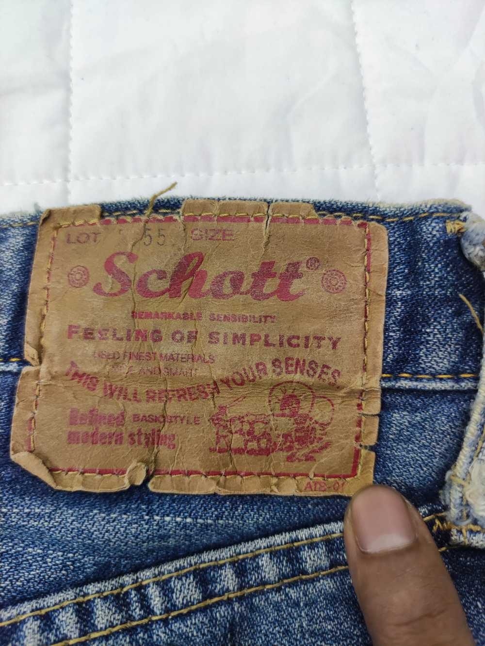 REDLINE🔥Vintage Schott Selvedge Dirty Rusty Deni… - image 11