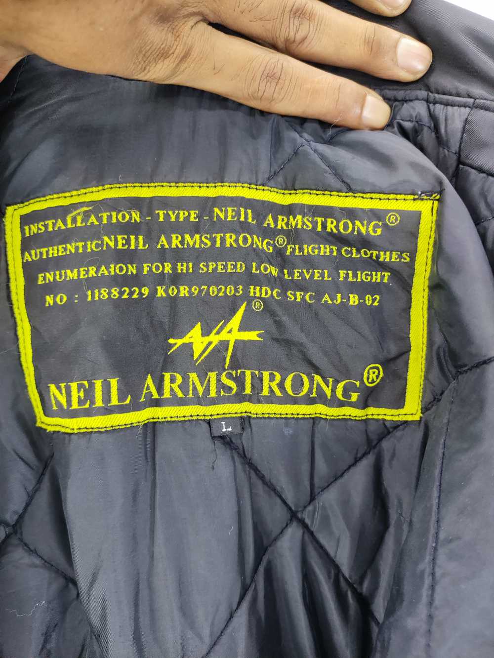 Vintage Neil Armstrong Bomber Zipper Jacket - image 9