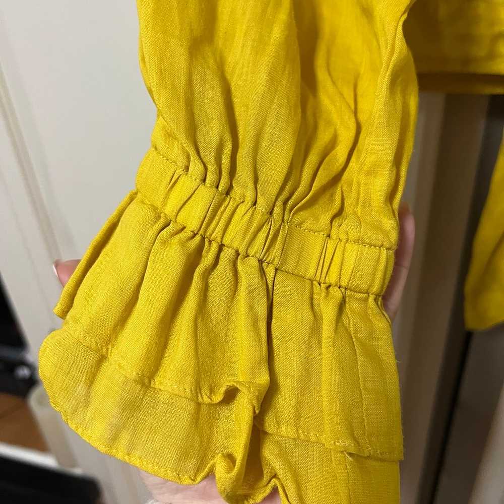 ZARA Mustard Linen Set Maxi Ramie Boho Skirt and … - image 6