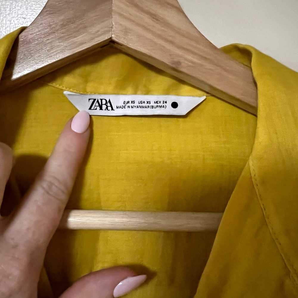ZARA Mustard Linen Set Maxi Ramie Boho Skirt and … - image 7