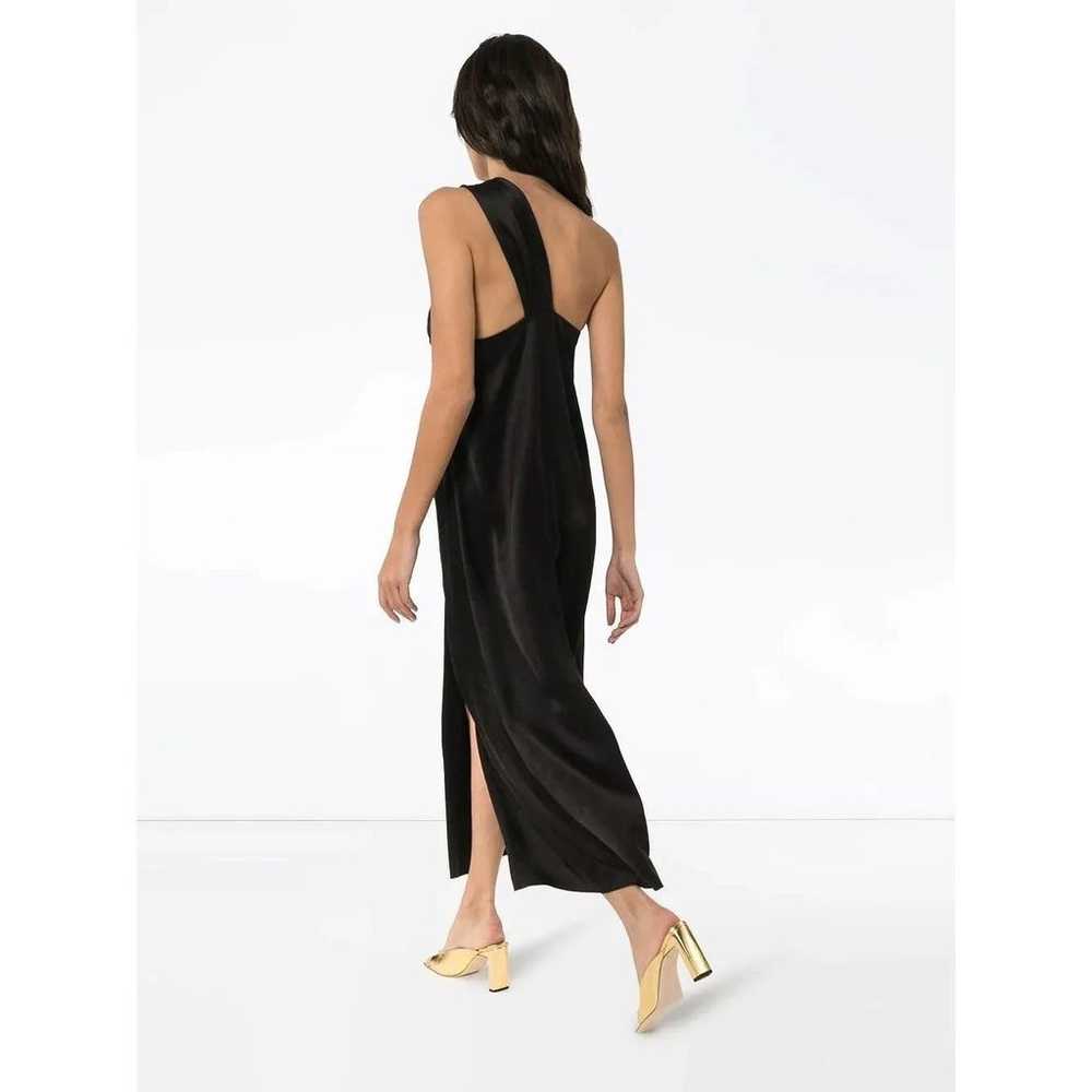 NANUSHKA Black Satin Single Strap Zena Dress Size… - image 3