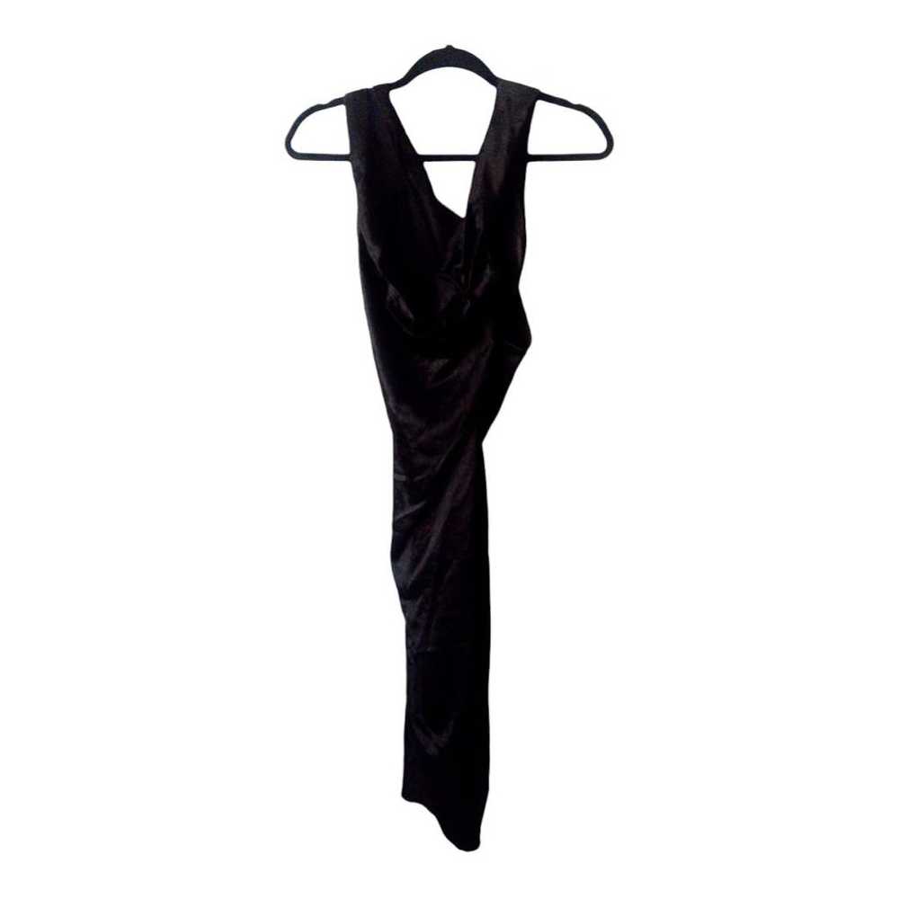 NANUSHKA Black Satin Single Strap Zena Dress Size… - image 4