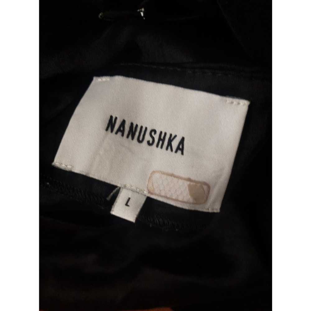 NANUSHKA Black Satin Single Strap Zena Dress Size… - image 7