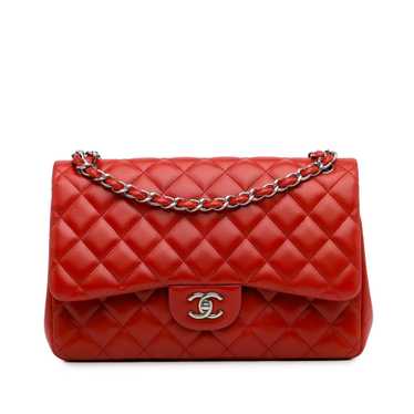 Product Details Chanel Red Jumbo Classic Double F… - image 1