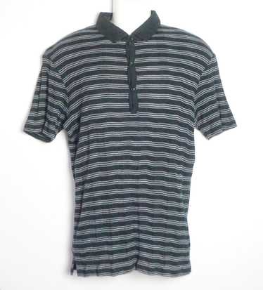 COMME CA ISM Horizontal Striped Slim Fit Collar T… - image 1