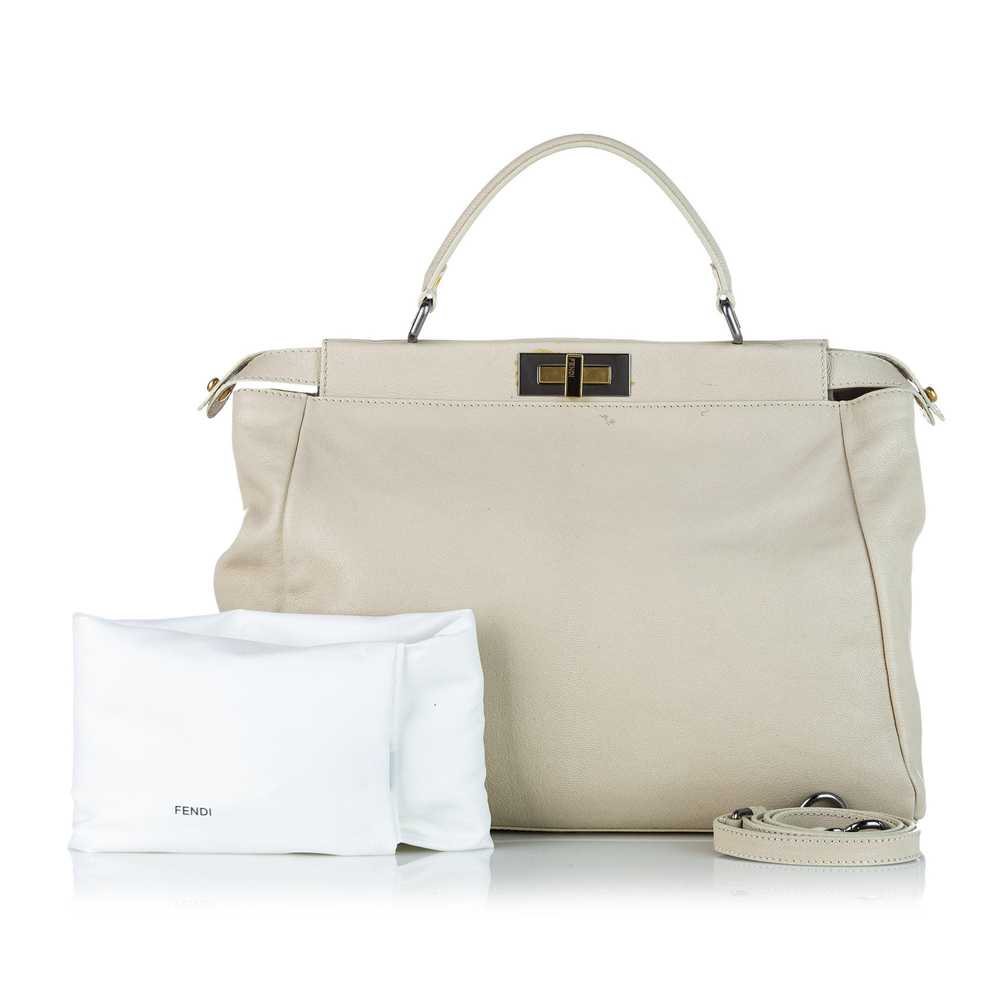 Product Details Fendi White Large Leather Peekabo… - image 10