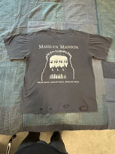 Vintage Marilyn Manson 90s Believe Thrashed Shirt