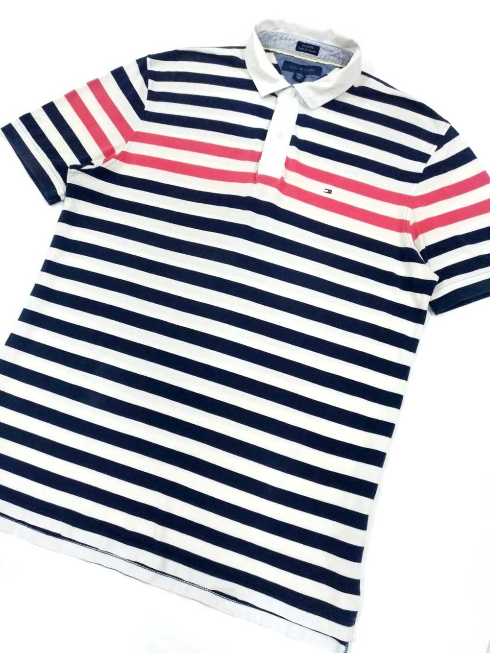 RARE! TOMMY HILFIGER BRAND COLORWAY STRIPES POLO … - image 5