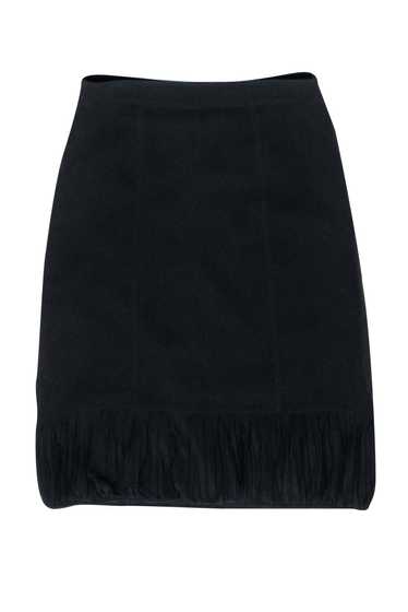 Burberry - Black Silk Pleated Hem Skirt Sz 8