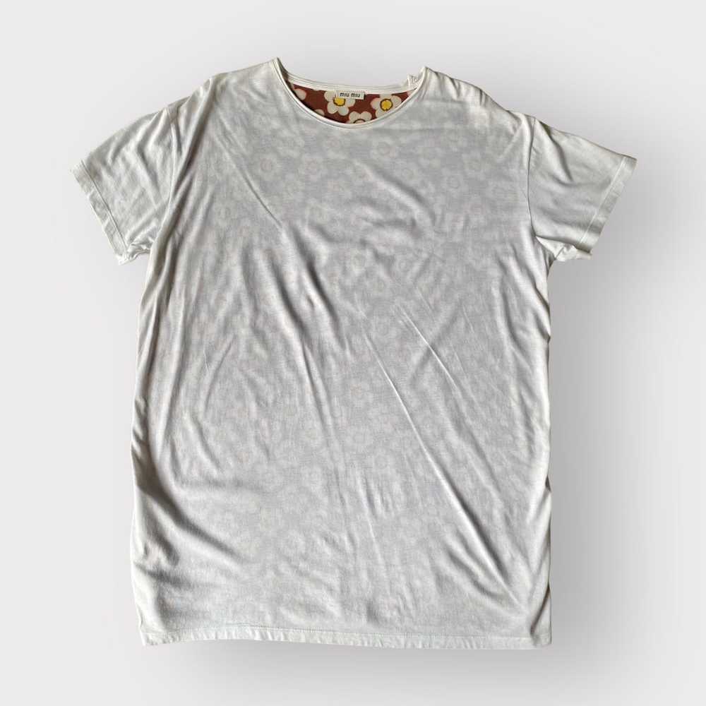 Miu Miu 2013 Floral Cotton/Silk Oversize T Shirt - image 2