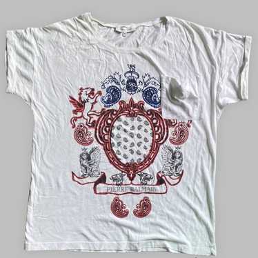Pierre Balmain Oversize Distressed T Shirt - image 1