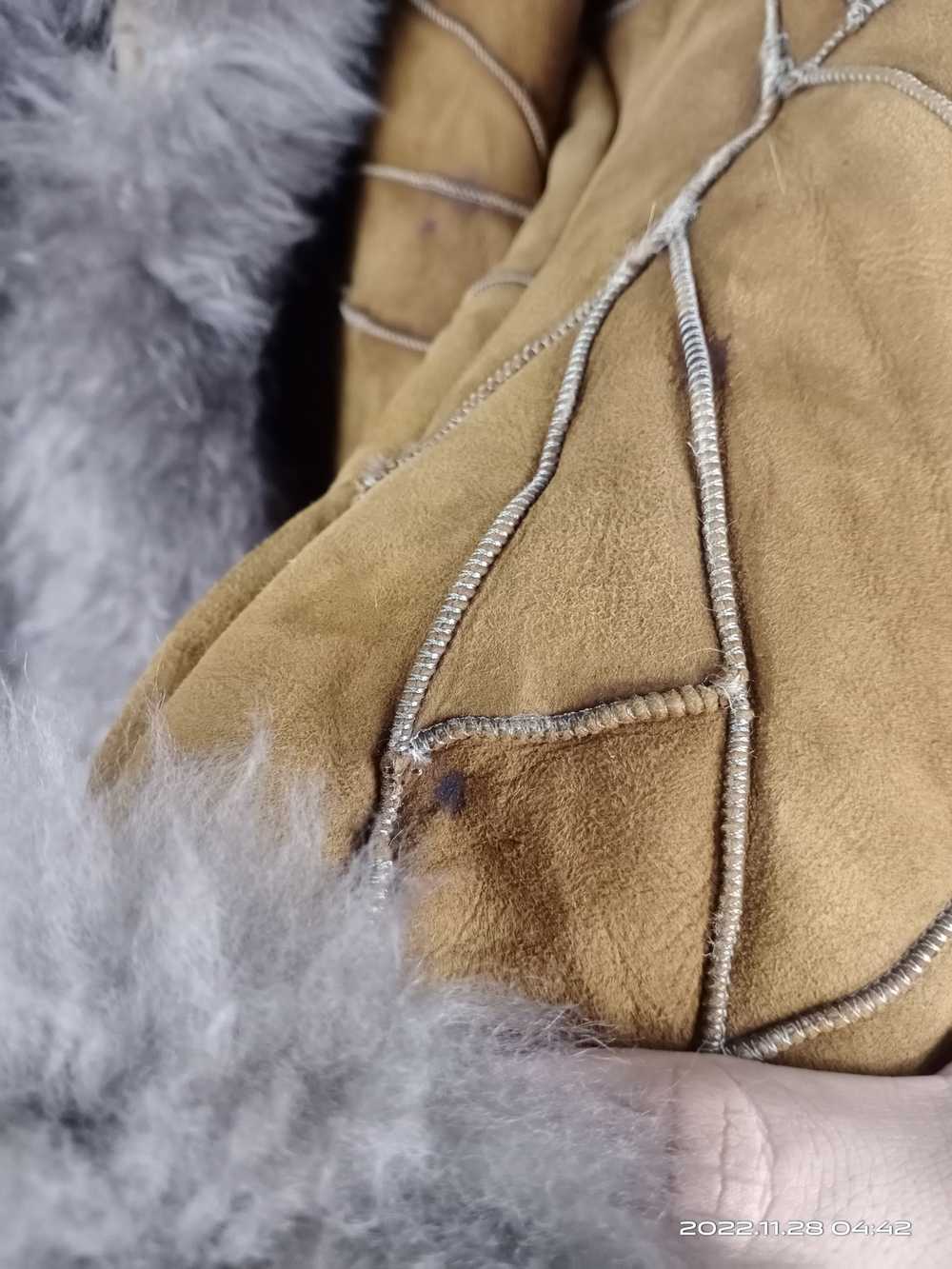 💥RARE💥Vintage Unbrand Sheepskin Faux Fur Jacket - image 10