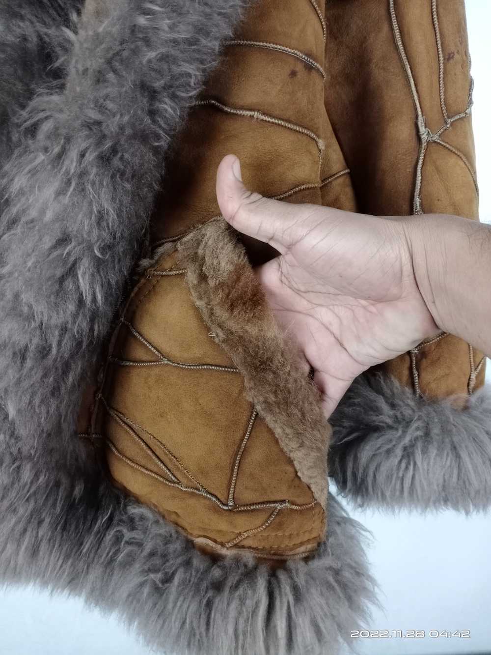 💥RARE💥Vintage Unbrand Sheepskin Faux Fur Jacket - image 6