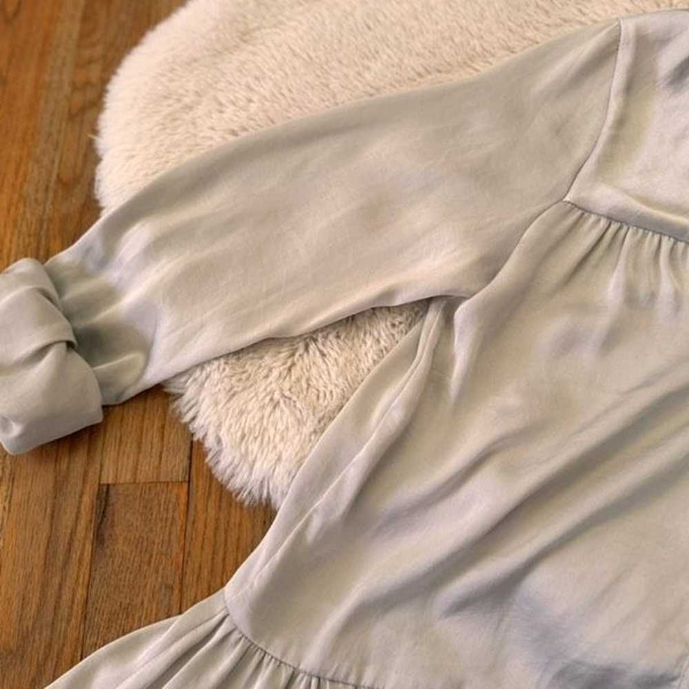 KOCH Soft Gray Button Up Mini Dress Size Small - image 4