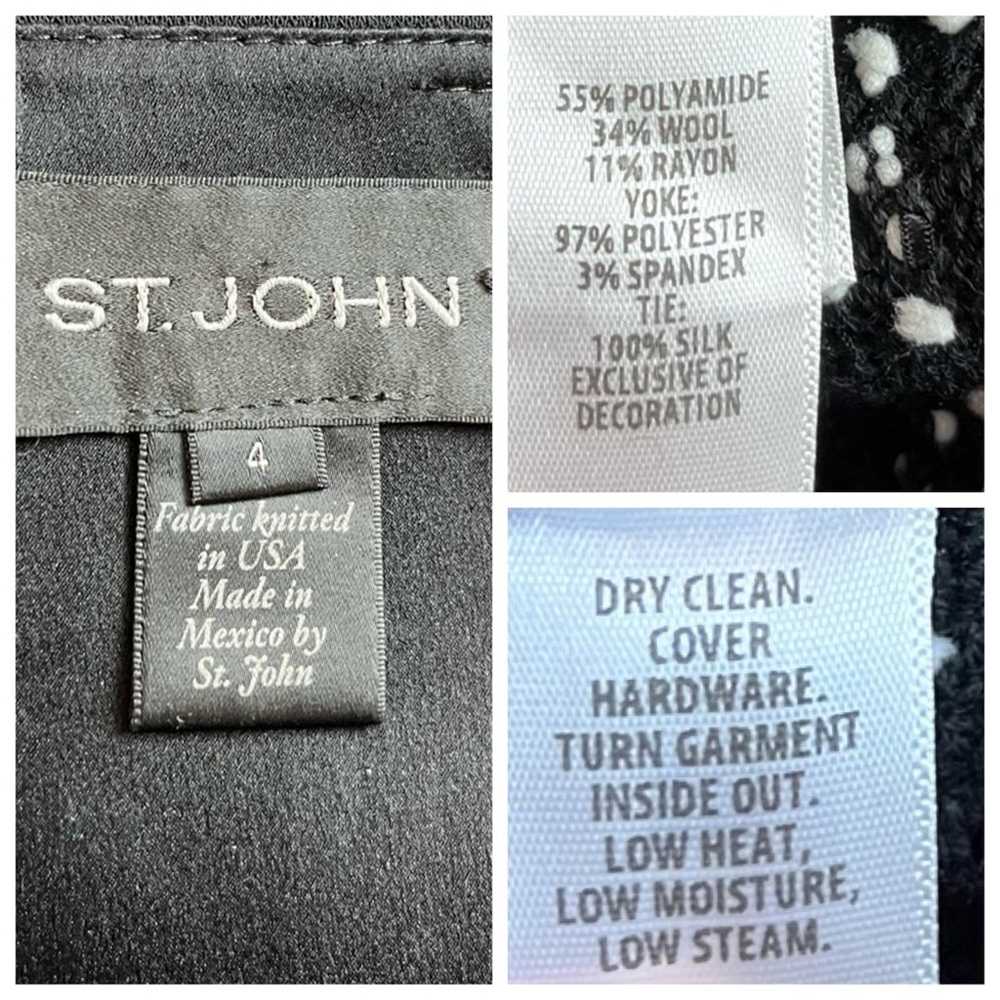 St. John Women’s Dress Shift Tweed Silk Ribbon Ti… - image 10