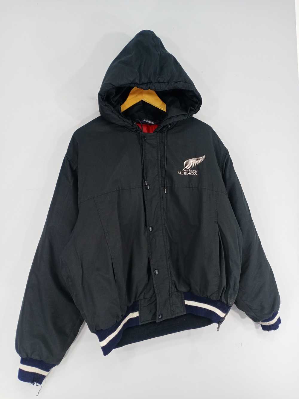 💥RARE💥Vintage 90s Canterbury Rugby Bomber Hoode… - image 2