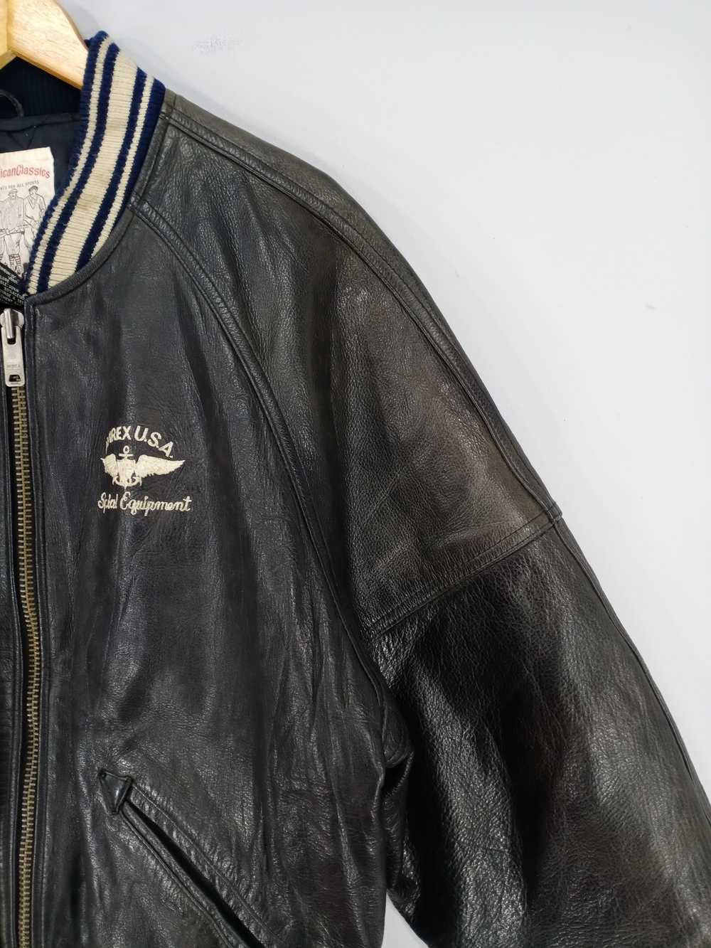 💥RARE💥Vintage Avirex Usa Spell Out Varsity Leat… - image 9