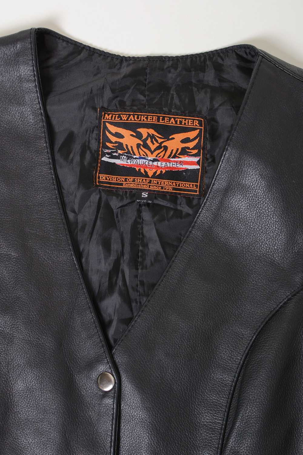 Lace Up Leather Moto Vest - image 6