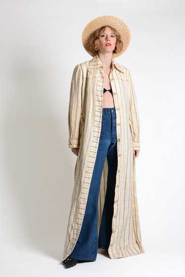 Western Stripe 70s Button Up Maxi