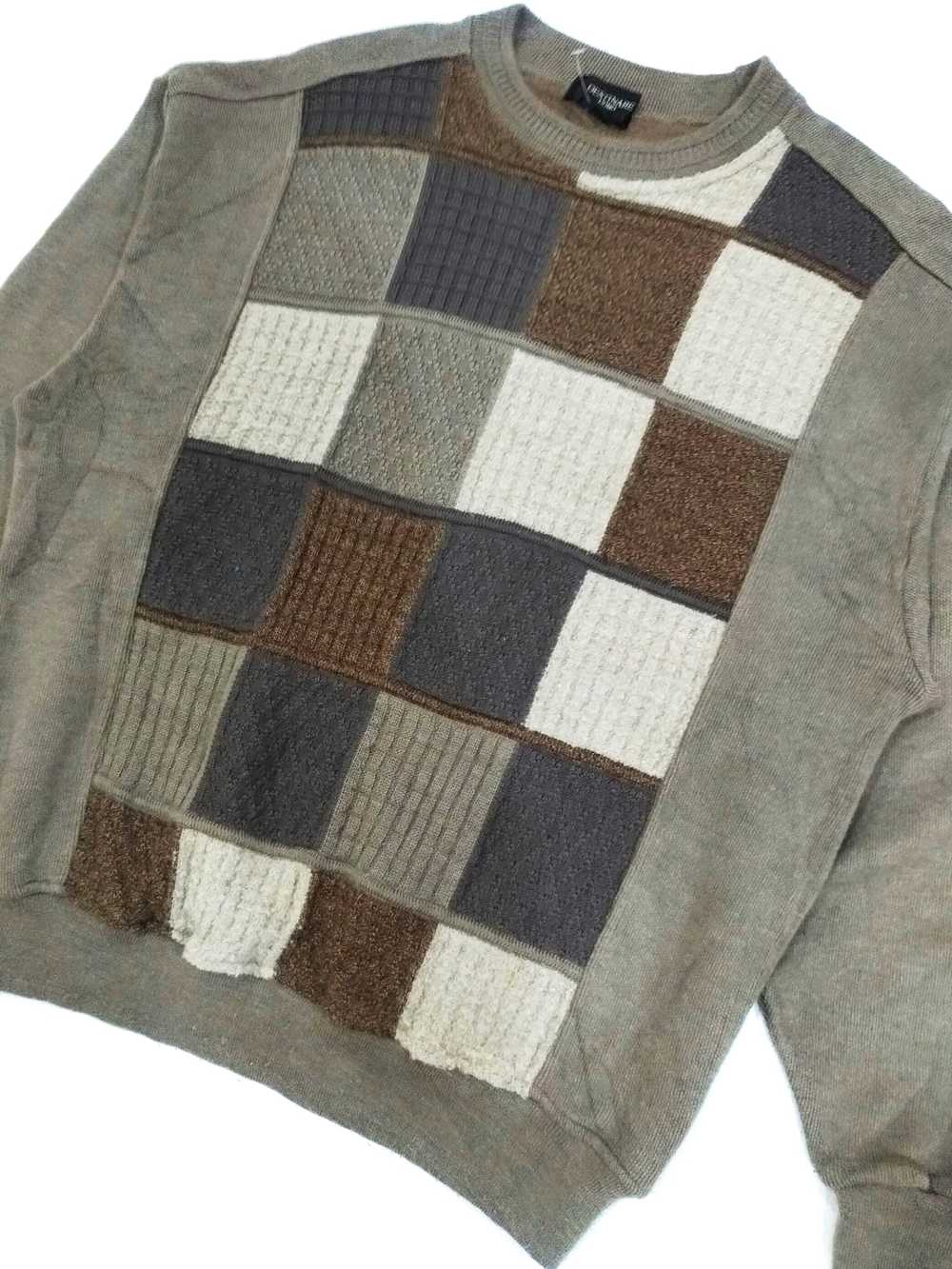 Vintage - RARE! VTG DESTINARE UOMO PATCHWORK KNIT… - image 3