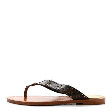 LOUIS VUITTON Monogram Sunny Flat Thong Sandals 35