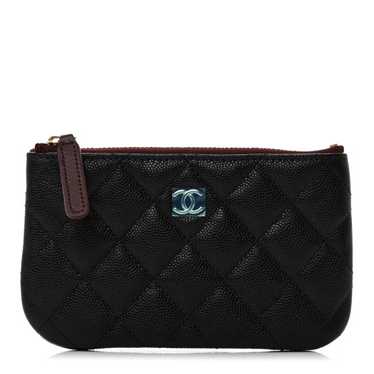 CHANEL Caviar Quilted Small Pouch Black