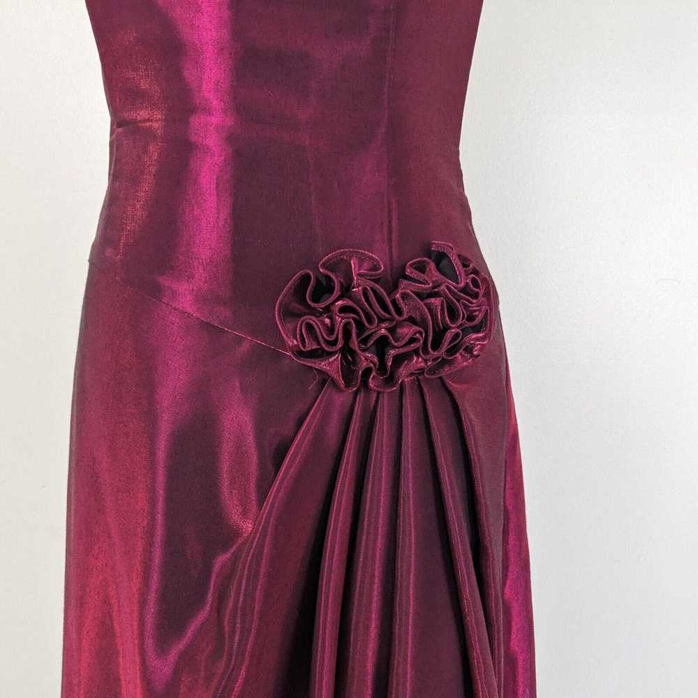 Vintage Mcclintock Prom Dress Maxi Gown Satin 90S… - image 5