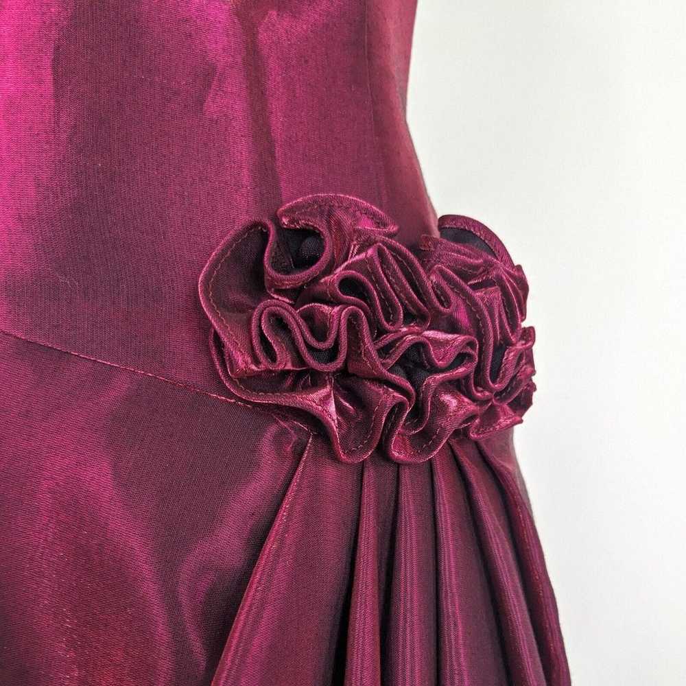 Vintage Mcclintock Prom Dress Maxi Gown Satin 90S… - image 9