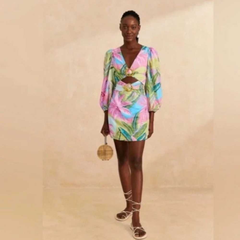 FARM RIO Beach Vibe Cut Out Mini Dress, SIZE MEDI… - image 4