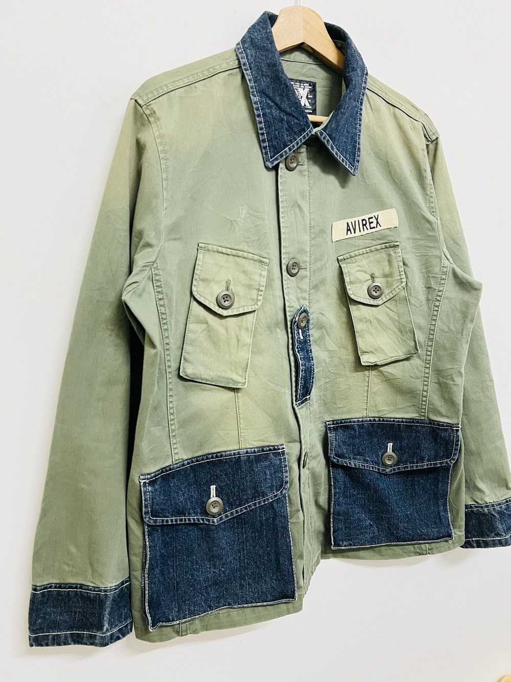 Avirex Cargo Military Spec Light Denim Jacket - image 3