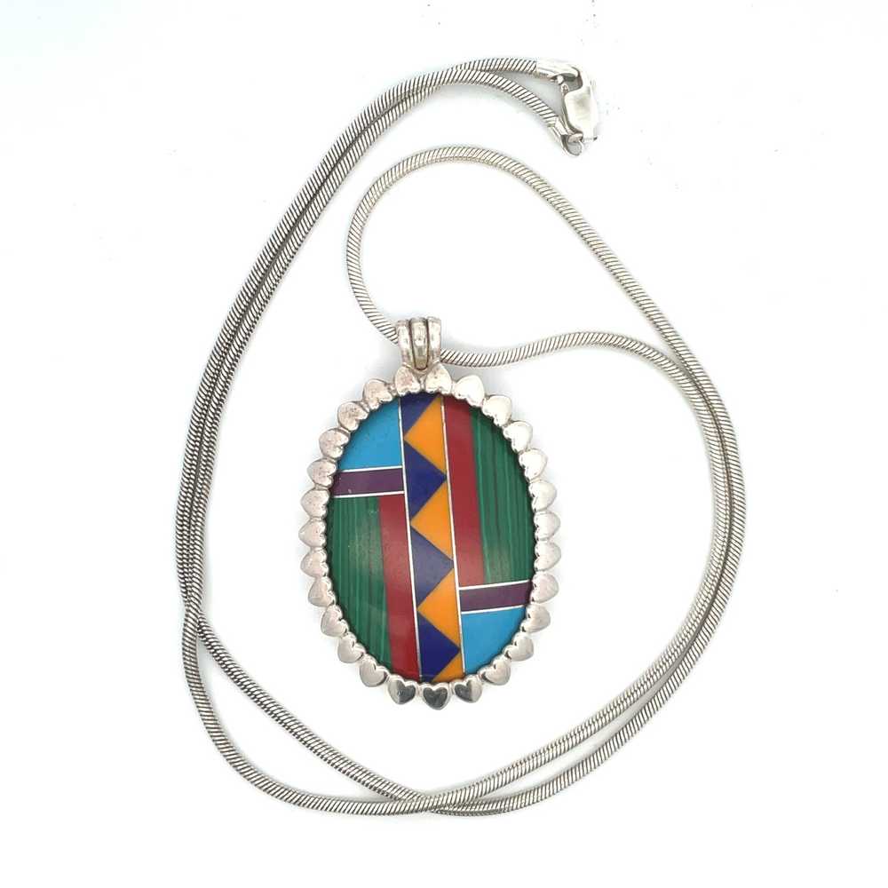 Southwest Multi-stone Sterling Silver Removable S… - image 2