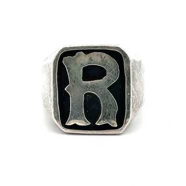 Sterling Silver "R" Initial Ring Size 9.5 - image 1