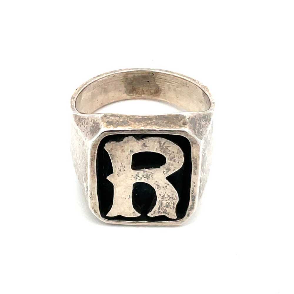 Sterling Silver "R" Initial Ring Size 9.5 - image 5