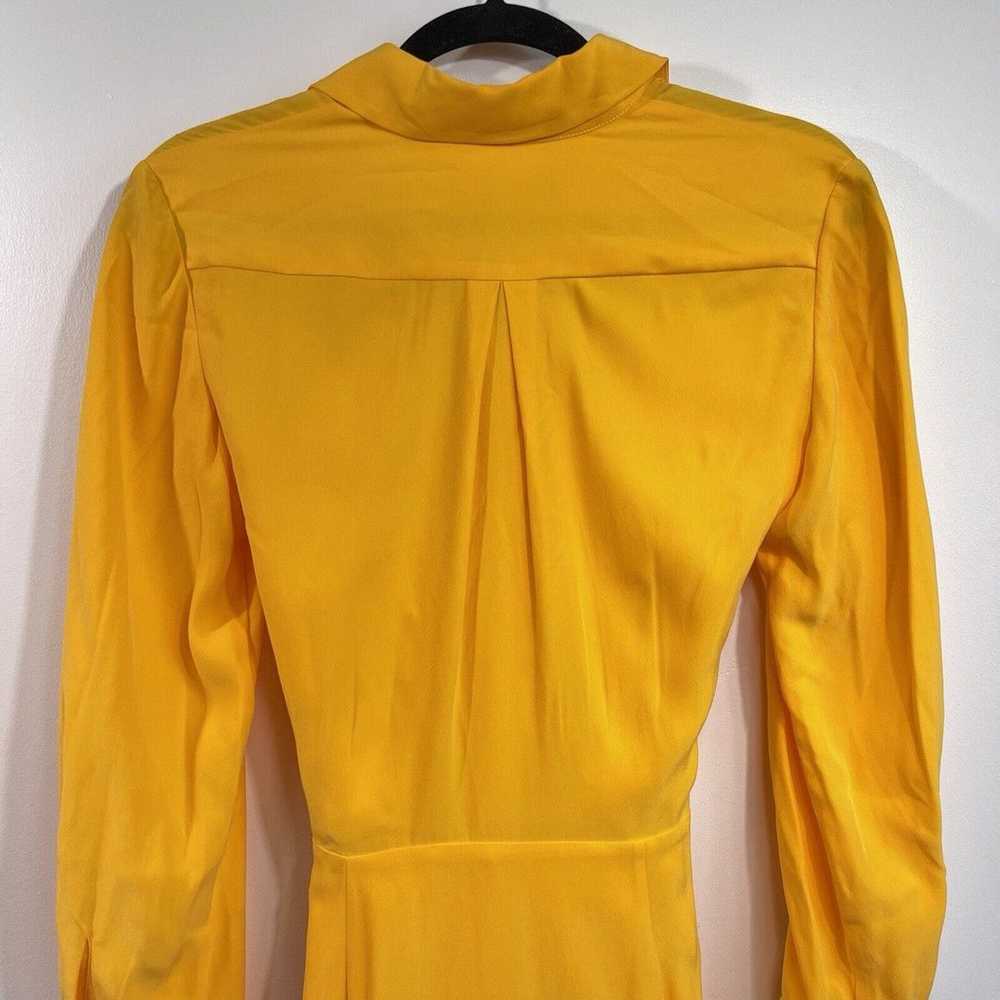 Acler | Bollard Yellow Tie-Front Silk-Blend Mini … - image 10