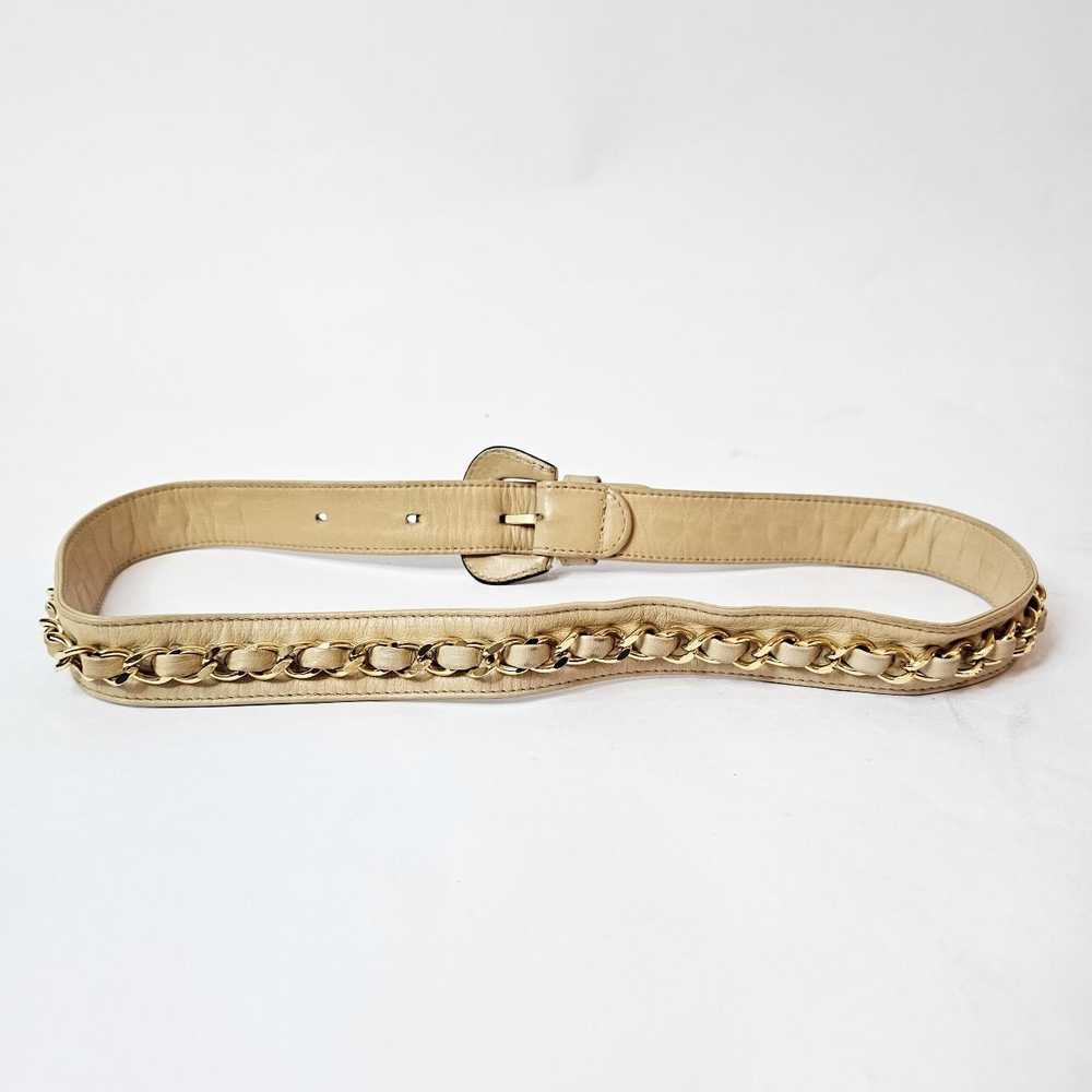 Chanel Women's Cream and Gold Belt - image 2