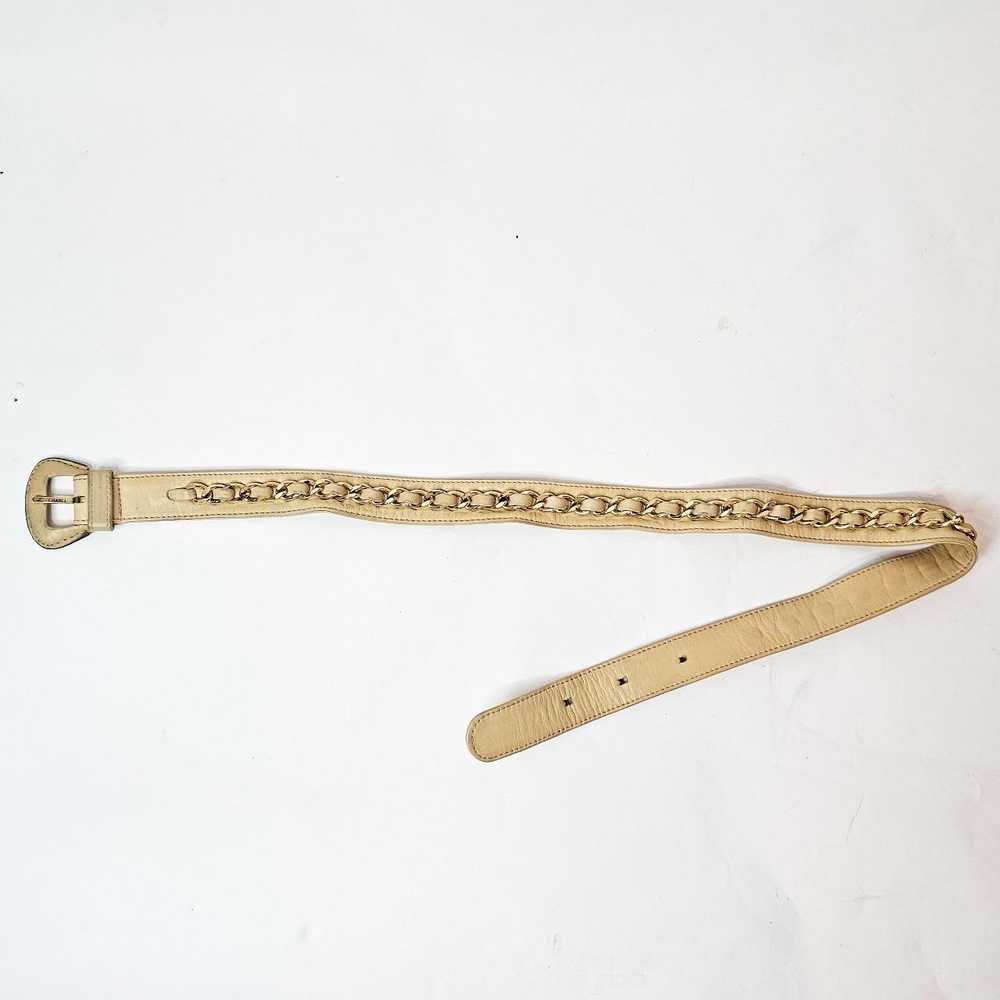 Chanel Women's Cream and Gold Belt - image 3