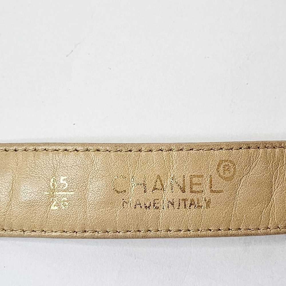 Chanel Women's Cream and Gold Belt - image 6