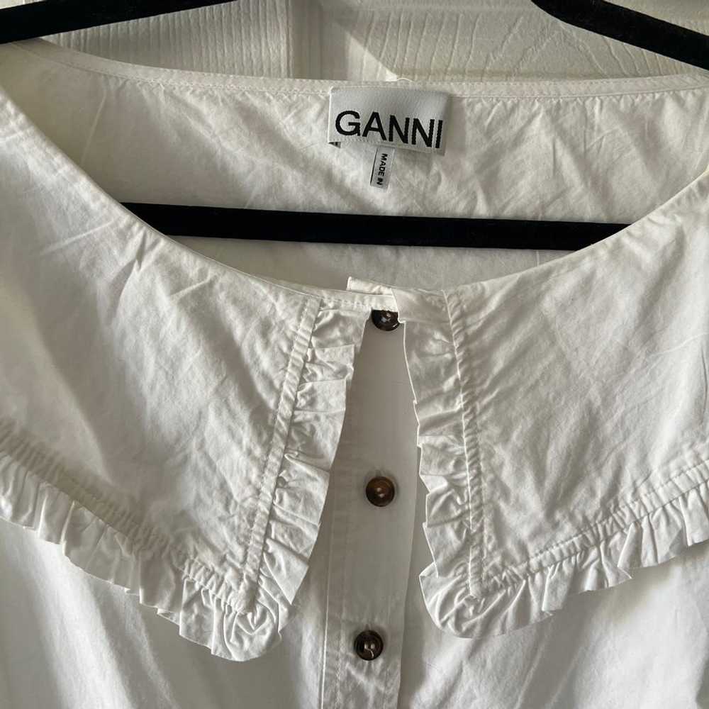 GANNI Collared Boat Neck Blouse (34) | Used,… - image 2