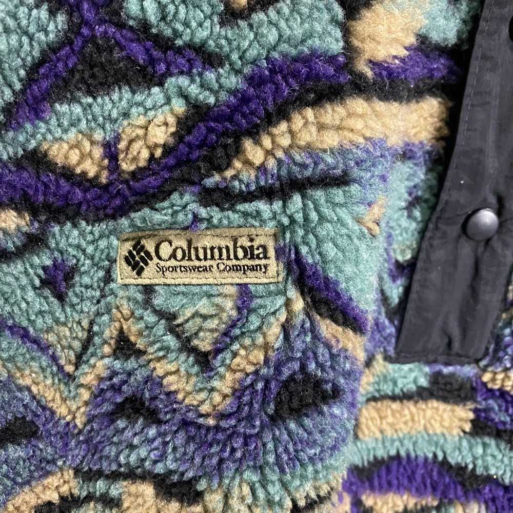 Vintage Columbia native half button fleece made i… - image 6