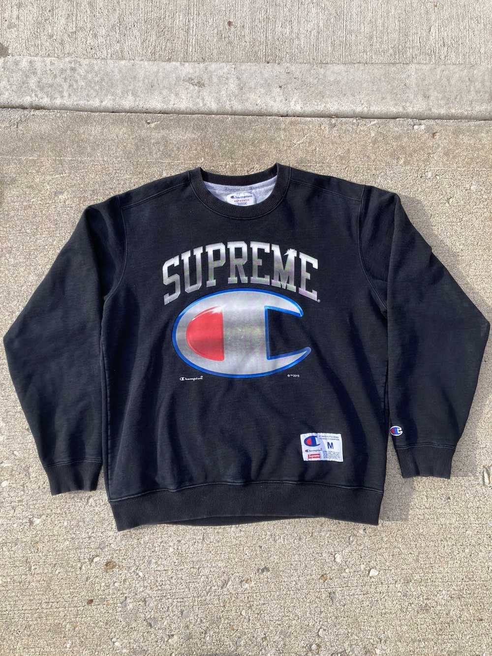 Supreme Champion Chrome Crewneck SS19 Black - image 2