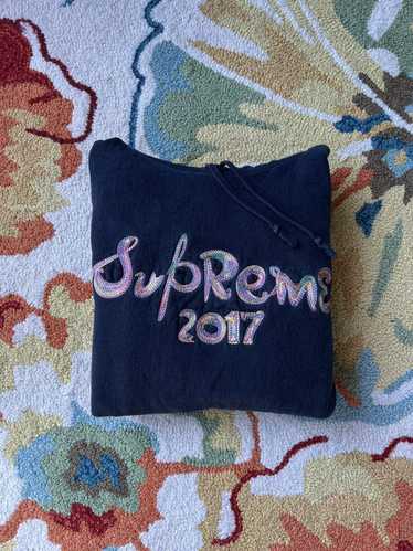 Supreme Brush 2017 Hoodie FW17 Navy