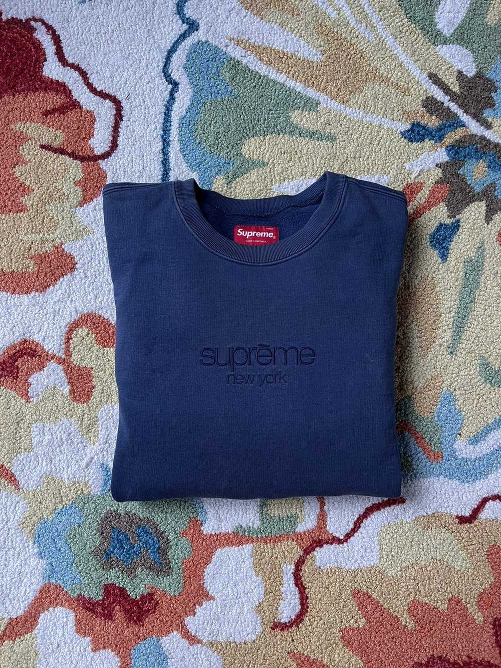 Supreme Dipped Crewneck SS19 Navy - image 6