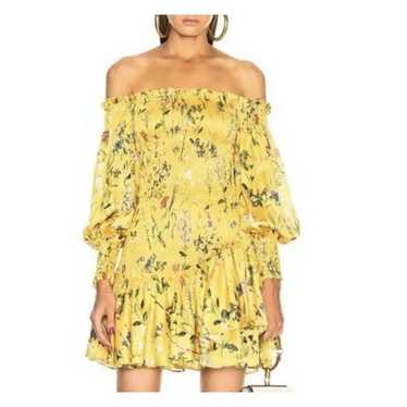 ALEXIS Gemina Off-the-Shoulder Dress in Yellow Flo