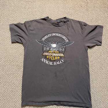 94 80TH ANNIVERSARY HARLEY DAVIDSON cheapest Xl t-shirt w/grey eagle