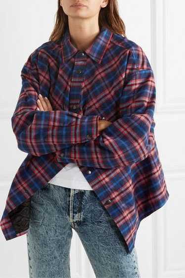 Balenciaga Quilted Swing Plaid Flannel